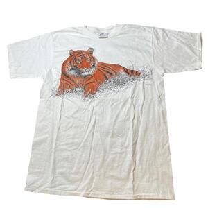 Vintage Single Stitch 1985 Harlequin Teena Houck Tiger L Shirt Rare Vintage